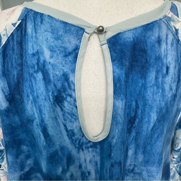 Anthropologie Meadow Rue Floral Swing Top Linen Blend Multicolor Size Large EUC - Picture 7 of 9